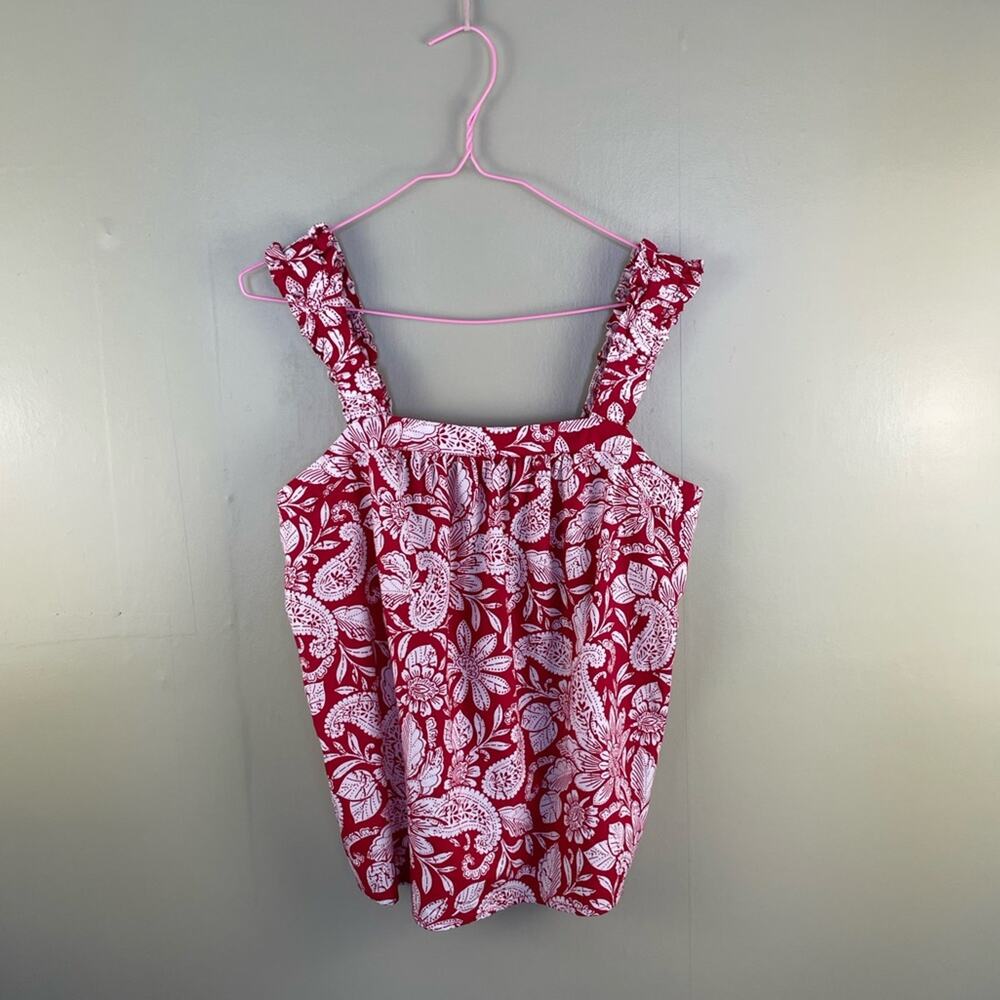 LOFT floral square neck tank top
